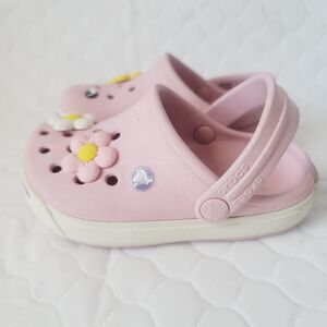 Crocs Toddler Classic Flowers  Pink Clog Size 6/7